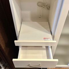 【武蔵小山店】　ニトリ NITORI キッチンボード コパン120 MRB レンジボード 食器棚 カップボード キッチン収納 キッチンキャビネット キッチンカウンター 家電収納 レンジ台 炊飯器置き 大容量収納 木製収納家具 ナチュラル モダン 北欧風 kitchen board range board cupboard kitchen cabinet storage copain 120 mrb nitoriの画像