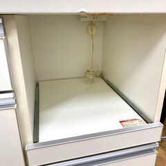 ★SALE!! 大特価品!! ☆江別市『かいとるどう』★NITORI ニトリ 食器棚 キッチンボード VICKY-80KB ホワイト 幅80cmの画像