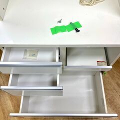 ★SALE!! 大特価品!! ☆江別市『かいとるどう』★NITORI ニトリ 食器棚 キッチンボード VICKY-80KB ホワイト 幅80cmの画像