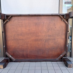 【脚取り外し可】重厚な唐木風 座卓✨大型ローテーブル/センターテーブル【収納便利】 の画像