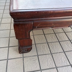 【脚取り外し可】重厚な唐木風 座卓✨大型ローテーブル/センターテーブル【収納便利】 の画像