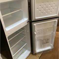2ドア冷蔵庫　小型 118L  黒の画像