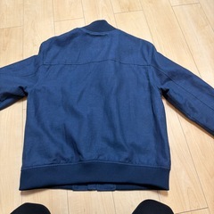 新品未使用✨banana republic リネンボンバー　ネイビージャンパー　Ｌサイズの画像