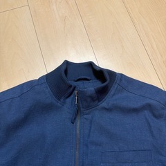 新品未使用✨banana republic リネンボンバー　ネイビージャンパー　Ｌサイズの画像