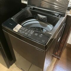 全自動洗濯機 縦型 6kg 黒 ガラスふた の画像