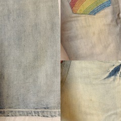 ⦅BLUEMOONBLUE⦆ ライトデニムジーンズ、美品BMBロゴTシャツの画像