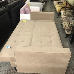 ジャングルジャングル貝塚店　ソファーベッド　ソファ　ベージュ　シンプルデザイン　貝塚市　二色浜　リサイクルショップの画像