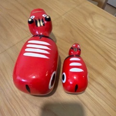 野沢民芸✨首振り赤べこ中4号、小2号の画像