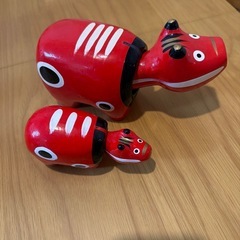 野沢民芸✨首振り赤べこ中4号、小2号の画像