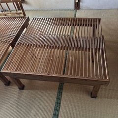 竹  椅子  長椅子 イスの画像