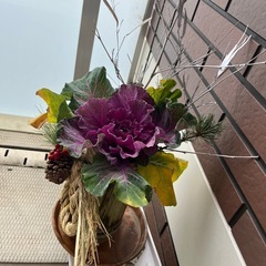 葉牡丹の正月飾りの画像