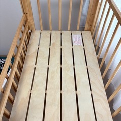 【中古】トールWオープンミニベビーベッド　おまけ付の画像