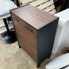 スタイリッシュなコンパクト収納チェスト オシャレ！ミニタンス シックなデザイン（大川家具）の画像