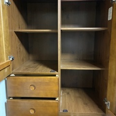 ミッフィ天然木タンスの画像