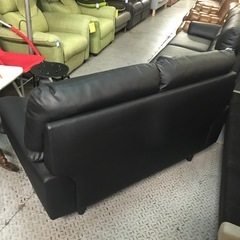 ジャングルジャングル貝塚店　ソファ　２人用　２人掛けソファ　ブラック　お洒落　貝塚市　二色浜　リサイクルショップの画像
