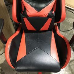 ゲーミングチェア ブラック×レッド 高さ1220×幅700×奥行710 ゲーミング座椅子 25l菊TKの画像