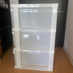 【無料】収納ケース3段  プラスチックタンスの画像