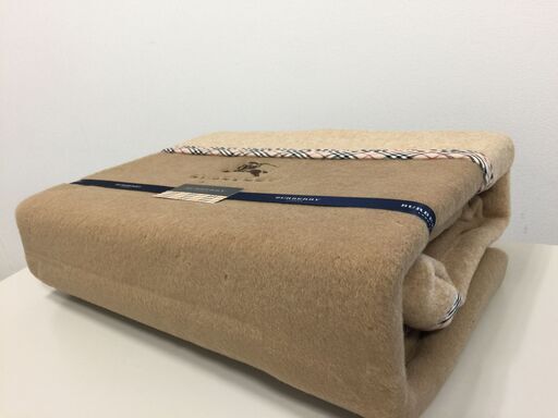 ○【未使用保管品】BURBERRY バーバリー ウール毛布 140×200㎝ 西川