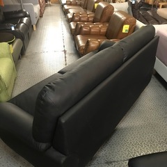 ジャングルジャングル貝塚店　3人用ソファ　3人掛け　高級感　ブラック　貝塚市　二色浜　リサイクルショップの画像