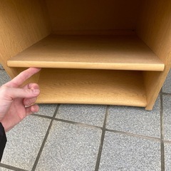 小型キャスター付きカラーボックス 木製 横35cm 高さ37cmの画像