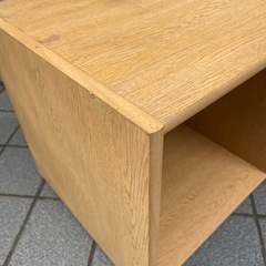 小型キャスター付きカラーボックス 木製 横35cm 高さ37cmの画像