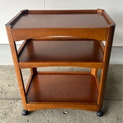 【0円受け渡し！/現地に取りに来れる方限定！】木製ワゴンの画像