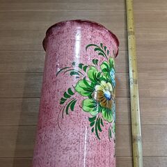 陶器】花柄 傘立ての画像