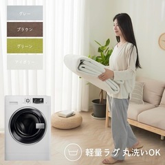 【急募‼️】ホットカーペット対応 洗えるラグ ★185×185cm 約2畳★抗菌 防臭 滑り止め オールシーズン 床保護マット★グリーンの画像