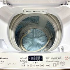 ★SALE!! 大特価!! ☆江別市『かいとるどう』★Hisense 7.5kg 洗濯機 2019年製 ハイセンス HW-G75A ホワイトの画像