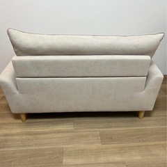 ローソファにもなるコンパクトソファ 布張りタイプ の画像