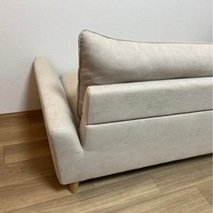 ローソファにもなるコンパクトソファ 布張りタイプ の画像