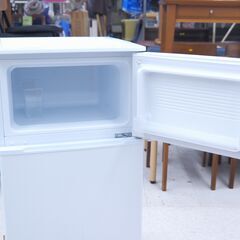 冷蔵庫　90L　2ドア　ヤマダ　YRZ-C09G1　リユース品　価格　11,800円の画像