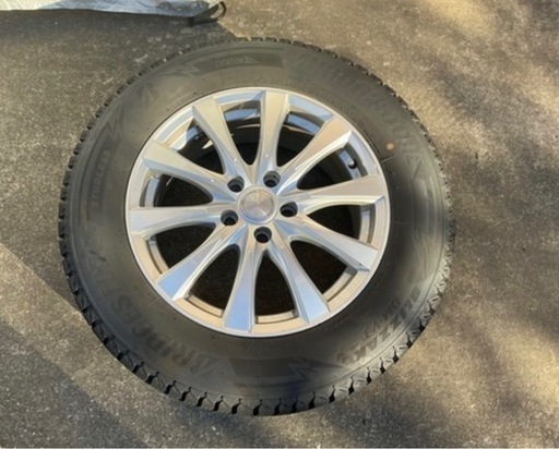 どーもです出品　スタッドレスタイヤ17インチ 美品ブリヂストンスタッドレスタイヤ+アルミホイールセット225/65R17