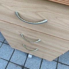 キャスター付き収納棚 3段 横40×奥行40×高さ66cmの画像