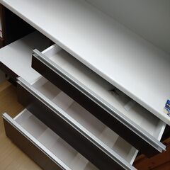 リユースのサカイ浦和店 【G127】★ 食器棚 2枚扉 松田家具 コパン ブラウンの画像