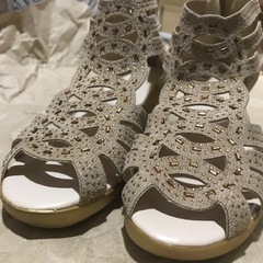 年内価格★新品未使用／厚底ローマンサンダルの画像