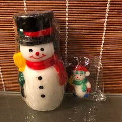 YAMAKAブランド皿 クリスマス柄プレートセット おまけキャンドル付きの画像