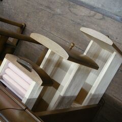 三面鏡 ドレッサー 寸法 幅64 × 奥行44 × 高さ167㎝ 椅子付き【モノ市場安城店】125の画像