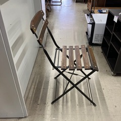 W2512-536 焼杉風　フォールティングチェアー　キズ汚れ有りの画像