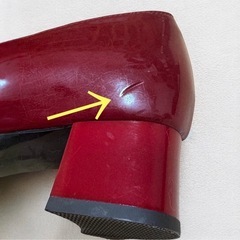 EIZO エイゾー エナメルパンプス 23.5cm 太ヒール ワインレッドの画像