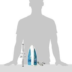 パナソニック コード付きスチームアイロン ブルー NI-S55-A（アイロン台付き）の画像