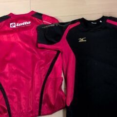 子供用サッカー練習用ウェアー2枚セット中古品の画像