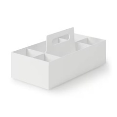 無印良品　再生ポリプロピレン入り収納キャリーボックス・ワイド 約幅１５×奥行３２×高さ８ｃｍの画像