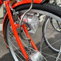 ★店頭にて試乗可★ J3407　【リユースのサカイ柏店】 軽快自転車　26インチ　オートライト　オレンジ　　簡易クリーニング済　 中古自転車 　流山市 中古自転車 松戸市 中古自転車 我孫子市 中古自転車 船橋市 中古自転車 守谷市 中古自転車 取手市 中古自転車　の画像