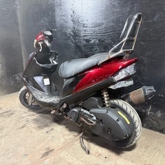 ★支払総額9.8万円★関東圏内即日配送可能！ 全車走行テスト済みです！ スズキ アドレスV125 赤 CF46A 外観良好！ 縦型バックレスト！ 社外マフラー！ LEDウィンカー、テール！ メッキパーツ！ CF46A型！の画像