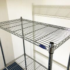 IRIS OHYAMA メタルラック3段 アジャスター付き脚部 アイリスオーヤマスチールラック・ティアシェルフ・ワイヤーシェルフ 耐荷重240kgの画像