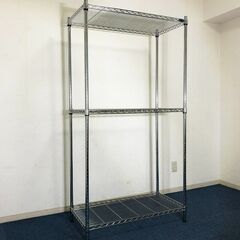 IRIS OHYAMA メタルラック3段 アジャスター付き脚部 アイリスオーヤマスチールラック・ティアシェルフ・ワイヤーシェルフ 耐荷重240kgの画像