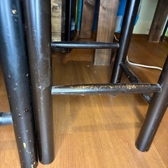 店舗用 木製 編み込みチェア Marukatsu 椅子２つセット　低め カフェ 古家具の画像