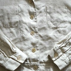  ヴィンテージベージュリネンジャケットの画像