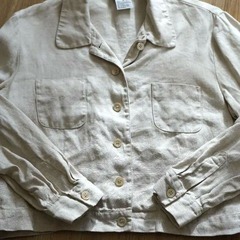  ヴィンテージベージュリネンジャケットの画像